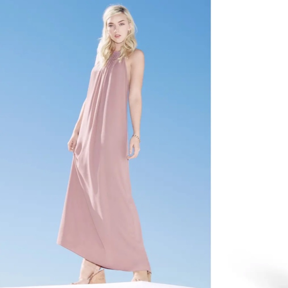 Everly mauve high neck maxi dress